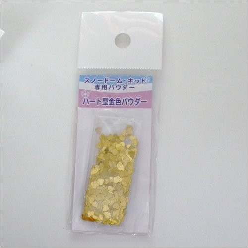 Snowdome.net DIY Snowdome kit Heart-Shaped Gold Powder  Snowglobe DIY