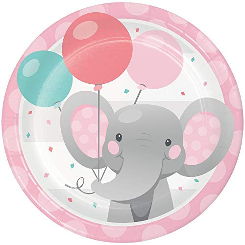 Enchanting Elephants Girl Dessert Plates  8 ct