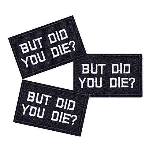 U-Sky Iron on Patches Pack 3pcs Iron-on Letter Patches for Clothing Backpacks Bookbags Jeans Jackets BUT DID You DIE U-Sky Iron on Patches Pack 3pcs Iron-on Letter Patches for Clothing Backpacks Bookbags Jeans Jackets BUT DID You DIE