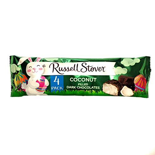 Russell Stover 1 Pack 4pc Coconut Filled Dark Chocolates - Easter Egg Shaped Chocolate Candy 2.25 oz Russell Stover 1 Pack 4pc Coconut Filled Dark Chocolates - Easter Egg Shaped Chocolate Candy 2.25 oz