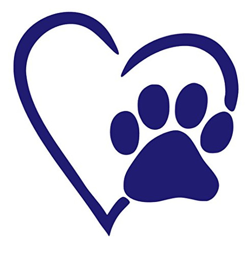 Heart with Dog PAW Vinyl Sticker Decals for Car Bumper Window Laptop Tablet Phone 2" x 2" Purple Heart with Dog PAW Vinyl Sticker Decals for Car Bumper Window Laptop Tablet Phone 2" x 2" Purple