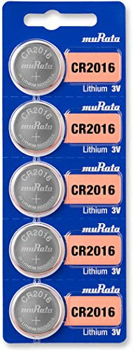Murata CR2016 Battery 3V Lithium Coin Cell - Replaces Sony CR2016  5 Batteries