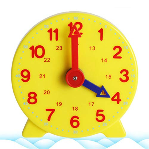 loweyuiroy Student Learning Clock  Montessori Student Learning Clock Time Teacher Gear Clock 4 Inch 12 24 Hour 1 Piece Colors Randomly