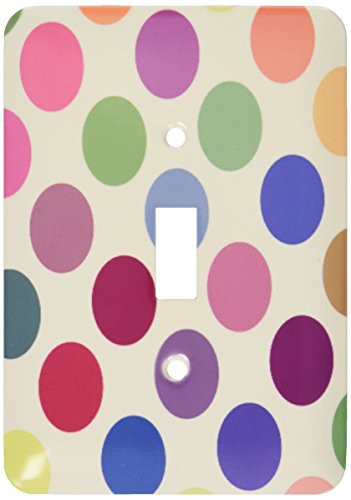 3dRose lsp_17416_1 Pink And Brown Colorful Dots Toggle Switch
