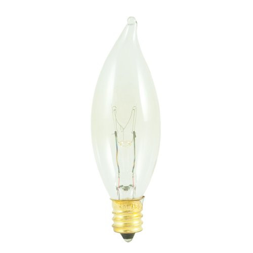 Bulbrite Incandescent CA8 Candelabra Screw Base  E12  Light Bulb  25 Watt  Clear
