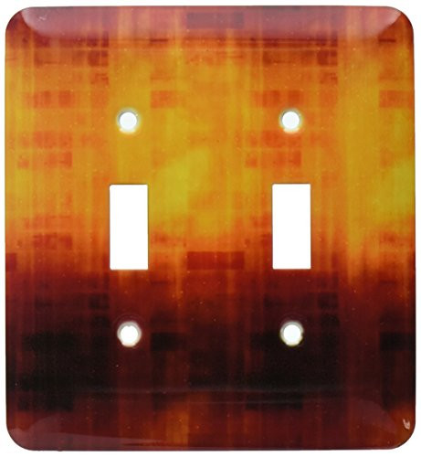 3dRose lsp_111922_2 Deep Orange Starry Night Look Double Toggle Switch