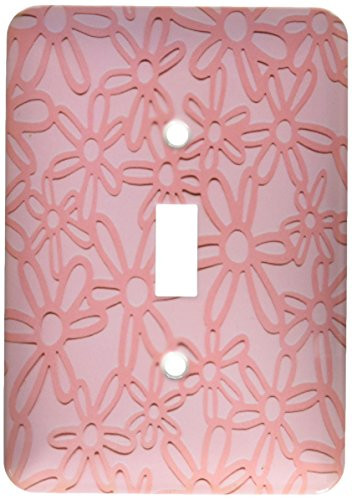 3dRose LLC lsp_35365_1 Pink Flowers On Pink Single Toggle Switch