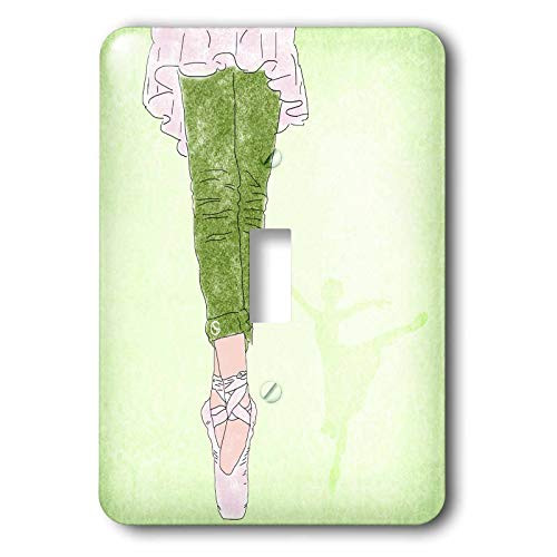 3dRose lsp_25899_1 Ballet Dancer in Pink and Peridot Single Toggle Switch
