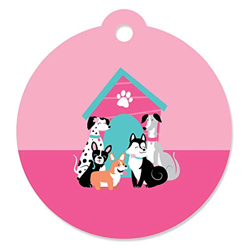 Pawty Like a Puppy Girl - Pink Dog Baby Shower or Birthday Party Favor Gift Tags (Set of 20) Pawty Like a Puppy Girl - Pink Dog Baby Shower or Birthday Party Favor Gift Tags (Set of 20)