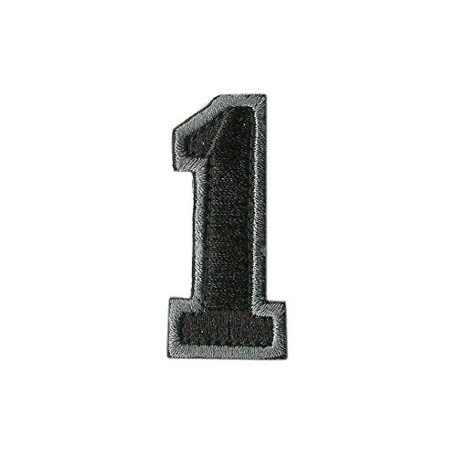 Tactical Numbers Patches - Silver Black - One