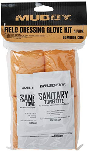 Muddy Treestands Field Dressing Glove Kit  Pack of 4  Black  One Size