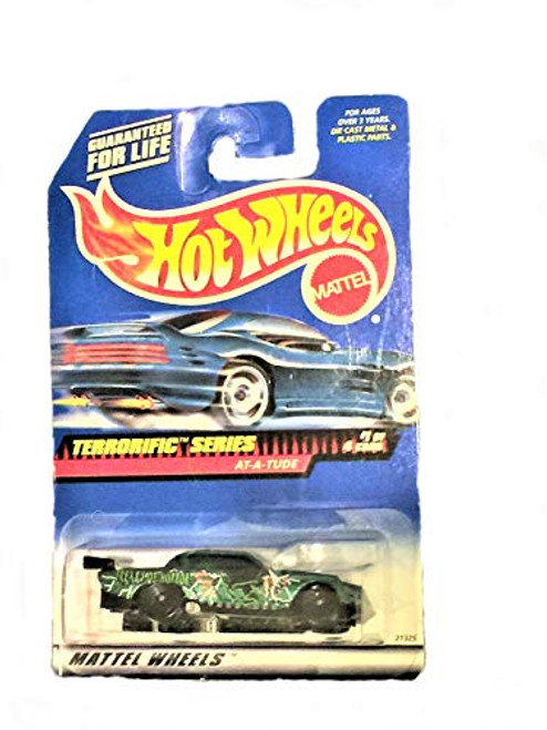Hot Wheels Mattel 1999 1 64 Scale Terrorific Series Green at-A-TUDE Die Cast Car 1 4 Hot Wheels Mattel 1999 1 64 Scale Terrorific Series Green at-A-TUDE Die Cast Car 1 4