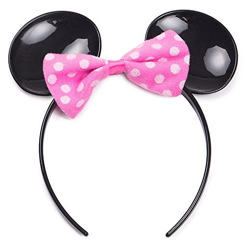 Hallmark BB1FVT1646 Minnie Mouse Ears Headband with Pink Bow -Each