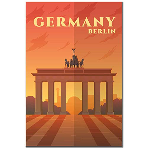 Berlin fridge magnet Germany Vintage Poster Brandenburg Gate travel souvenir Berlin fridge magnet Germany Vintage Poster Brandenburg Gate travel souvenir