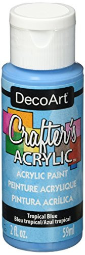 DecoArt Crafter's Acrylic Paint  2-Ounce  Tropical Blue