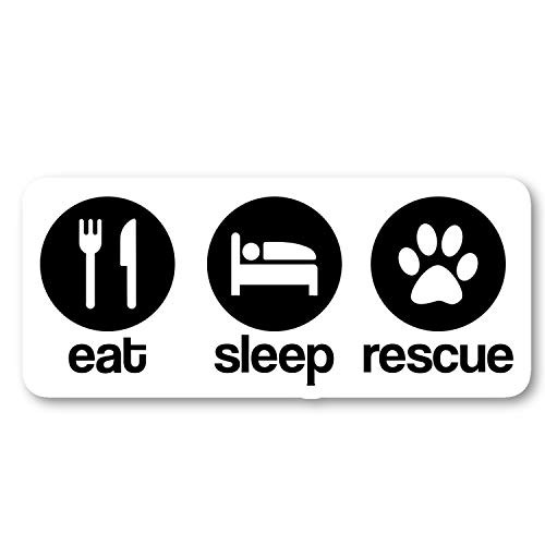 Eat Sleep Rescue Dogs Sticker Dog Rescue Stickers - 2 Pack - Laptop Stickers - 2.5" Vinyl Decal - Laptop  Phone  Tablet Vinyl Decal Sticker  2 Pack  S25961