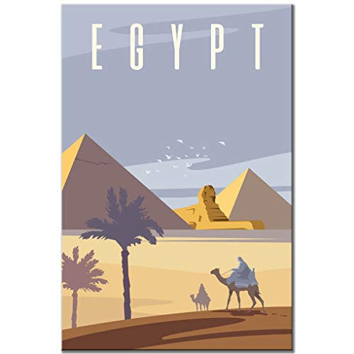 Egypt fridge magnet Cairo Vintage Poster Giza pyramid travel souvenir Sphinx