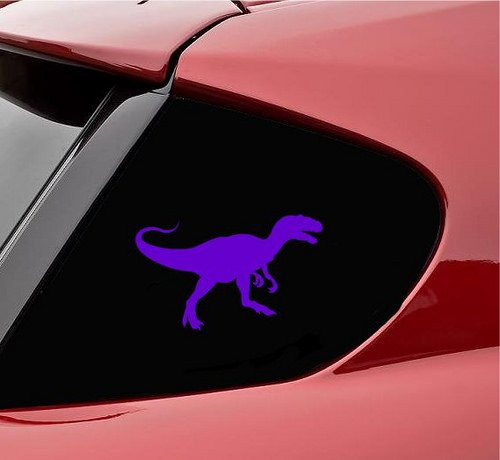 Slap-Art Raptor Dinosaur Velociraptor Vinyl Decal Sticker  Purple