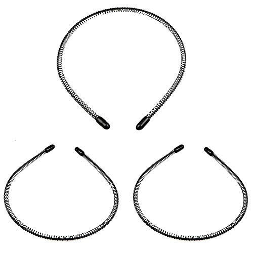 3 Pack Metal Headbands Wavy Hairband Spring Hair Hoop Black Unisex Men Women Slicked Back Headband Elastic Non Slip Outdoor Sports Fashion Yoga Small Spring 3 Pack Metal Headbands Wavy Hairband Spring Hair Hoop Black Unisex Men Women Slicked Back Headband Elastic Non Slip Outdoor Sports Fashion Yoga Small Spring