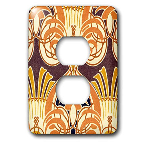 3dRose LLC lsp_11217_6 Vintage Orange Design 2 Plug Outlet Cover