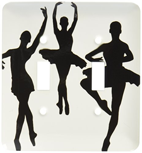 3dRose lsp_157854_2 Pink Ballet Dancer Double Toggle Switch
