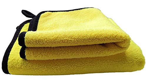 Extra Thick Micro Fibers Towels - Super Absorbent Microfiber Towels for Cars Detailing Interior  Reusable-Microfiber Cleaning Cloth Dust Cloth  Lint Free Drying Towel Car Wash Towels  2PCS