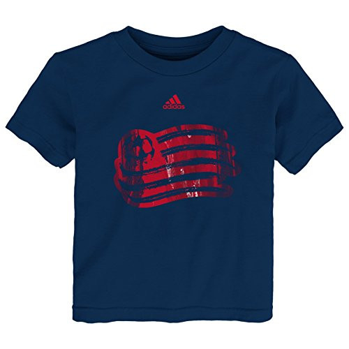 MLS New England Revolution Boys -War Paint Logo Short sleeve Tee  Dark Navy  4T