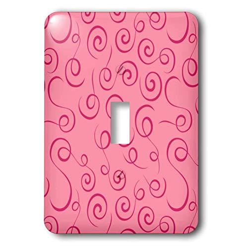 3dRose LLC lsp_11091_1 Pink Swirl Single Toggle Switch