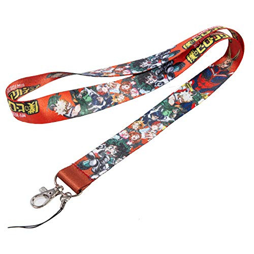 My Hero Academia Anime ID Badge Holder Breakaway Lanyard Keychain  Orange