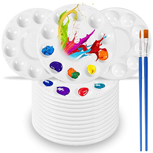 12 Pcs Paint Tray Palettes Paint Pallet Round Paint Palette Paint Supplies Paint Holder Painting Palette Paint Tray Pallet for Painting Plastic Palette with 2 Pcs Paint Pallet Brushes 12 Pcs Paint Tray Palettes Paint Pallet Round Paint Palette Paint Supplies Paint Holder Painting Palette Paint Tray Pallet for Painting Plastic Palette with 2 Pcs Paint Pallet Brushes
