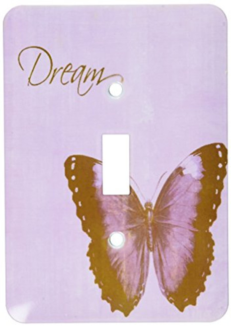 3dRose lsp_110588_1"Dream Pink and Brown Butterfly-Inspirational Art Single Toggle Switch Multicolor 3dRose lsp_110588_1"Dream Pink and Brown Butterfly-Inspirational Art Single Toggle Switch Multicolor