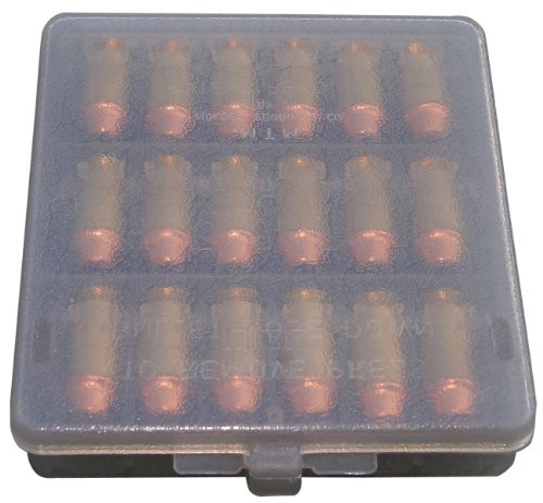 MTM 18 Rounds 45 Cal Case-Gard Ammo Wallet  Clear Smoke