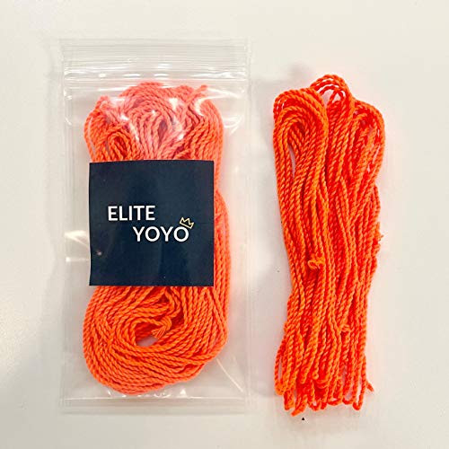 Elite YoYo Bright Orange YoYo Strings - 100% Polyester YoYo Strings - 10 Orange Yo-Yo Strings in Pack - Perfect for Both Beginner and Expert Yo-Yoing