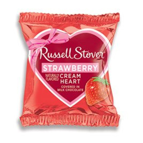 Russell Stover Milk Chocolate Strawberry Heart Bar 1 oz. Russell Stover Milk Chocolate Strawberry Heart Bar 1 oz.
