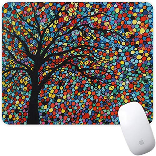 Marphe Mouse Pad Colorful Tree Mousepad Non-Slip Rubber Gaming Mouse Pad Rectangle Mouse Pads for Computers Laptop