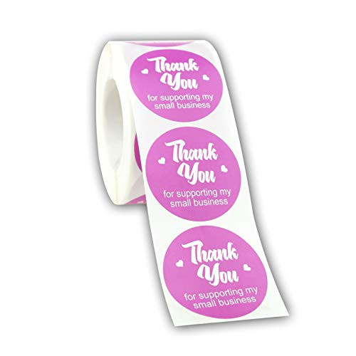1.5" Thank You for Supporting My Small Business Stickers Round Labels for Business Online Retailers Boutiques Shops to Use on Bags Boxes and Envelope 500 Labels Per Roll Purple Stickers 1.5" Thank You for Supporting My Small Business Stickers Round Labels for Business Online Retailers Boutiques Shops to Use on Bags Boxes and Envelope 500 Labels Per Roll Purple Stickers