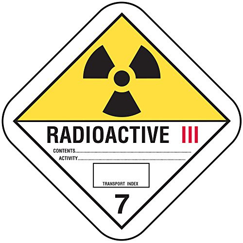 Labelmaster ML16 Hazmat Shipping Form Flag  Radioactive III  Pack of 500