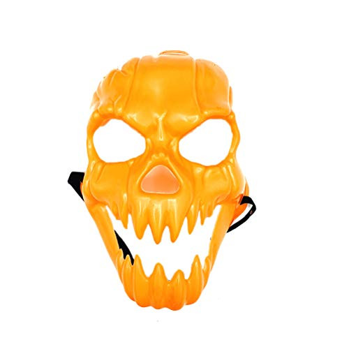 Halloween Horror Pumpkin Halloween Mask Scary Plastic Halloween Mask Fancy Dress Party Prop Terror Halloween Mask Cosplay Halloween Mask Monster Prom Party Favor  Orange
