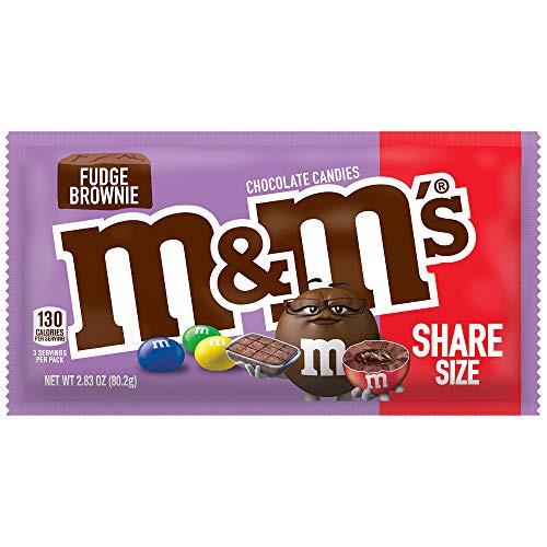M and M'S Fudge Brownie Share Size Chocolate Candy  2.83 oz  10040000555442