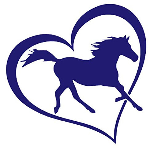 Horse Love Heart Vinyl Sticker Decals for Car Bumper Window Laptop Tablet Phone 4" x 4" Purple Horse Love Heart Vinyl Sticker Decals for Car Bumper Window Laptop Tablet Phone 4" x 4" Purple