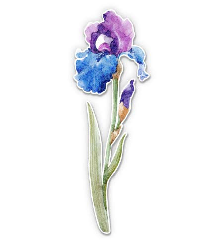 GT Graphics Beautiful Iris Purple Blue - 3" Vinyl Sticker - For Car Laptop I-Pad Phone Helmet Hard Hat - Waterproof Decal