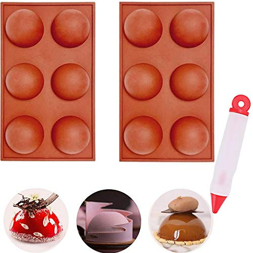 Silicone Mold Semi Sphere Baking Cake Silicone Mold Large 6 Holes Semi Sphere Chocolate Mold for Making Hot Chocolate Bomb Cake Jelly Pudding Dome Mousse Large 2pcs Silicone Mold Semi Sphere Baking Cake Silicone Mold Large 6 Holes Semi Sphere Chocolate Mold for Making Hot Chocolate Bomb Cake Jelly Pudding Dome Mousse Large 2pcs