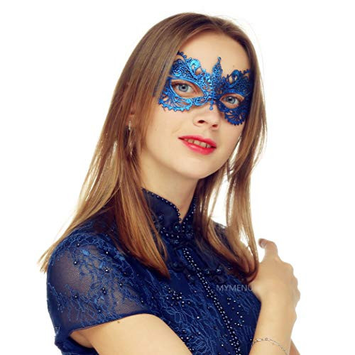 Masquerade Mask for Women Luxury Venetian Mask Women's Lace Eye Mask For Masquerade Party Prom Ball Bar Costume Festival Carnival Mardi Gras Butterfly Blue Masquerade Mask for Women Luxury Venetian Mask Women's Lace Eye Mask For Masquerade Party Prom Ball Bar Costume Festival Carnival Mardi Gras Butterfly Blue