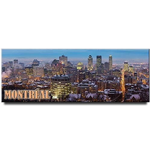 Montreal panoramic fridge magnet Quebec travel souvenir Canada