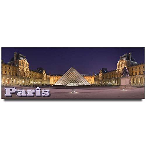 Museum of Louvre panoramic fridge magnet Paris travel souvenir France Museum of Louvre panoramic fridge magnet Paris travel souvenir France