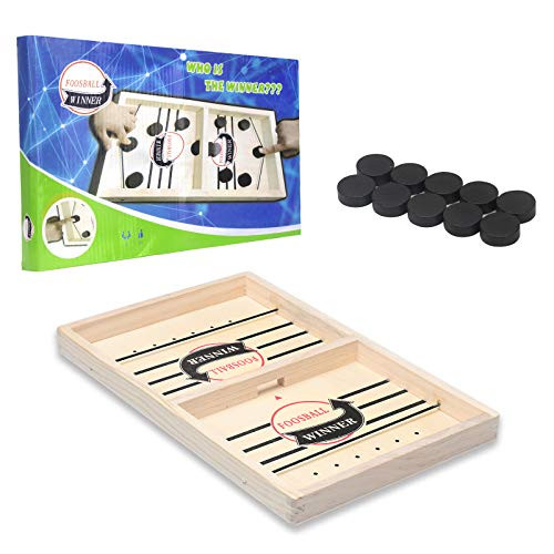 Fast Sling Puck Game  Desktop Battle  Winner Board Game  Foosball Slingshot Toy  Hockey Table Game for Kids and Adults  Regular
