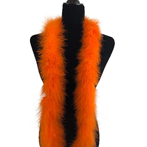Fukang Feather Marabou Feather Boas - 30 Gram 2 Yards  Orange