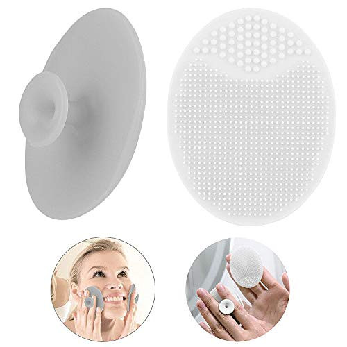 Silicone Face Scrubbers Exfoliator Brush-Facial Cleansing Brush Blackhead Scrubber Exfoliating Brush-Facial Cleansing Pads Precision Pore Cleansing Pad Acne Removing Face Brush-2 Pack Grey and White Silicone Face Scrubbers Exfoliator Brush-Facial Cleansing Brush Blackhead Scrubber Exfoliating Brush-Facial Cleansing Pads Precision Pore Cleansing Pad Acne Removing Face Brush-2 Pack Grey and White