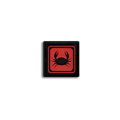 Bastion Tactical Combat Badge PVC Morale Patch Hook and Loop Patch - Cancer Red