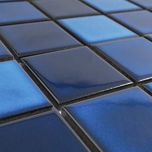 BT-PM22 2" x 2" Square Navy Blue Porcelain  Matt Finish  Floor  and  Wall Tile  and  Pool Tile Mosaic Tile  Sample Swatch